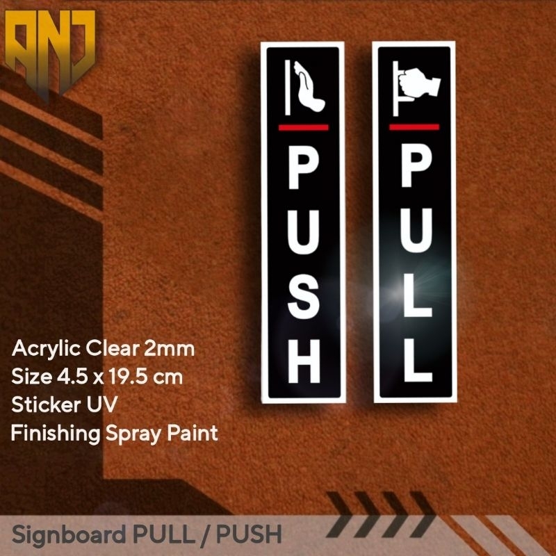 Signboard / Signage / Papan Nama Akrilik Pintu Tarik Dorong