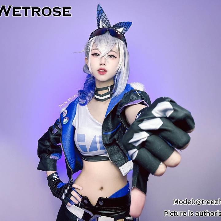 VKTM0764 GROSIR 【Wetrose】Honkai Star Rail Silver Wolf Cosplay Costume Set Kostum Wanita Hacker Set