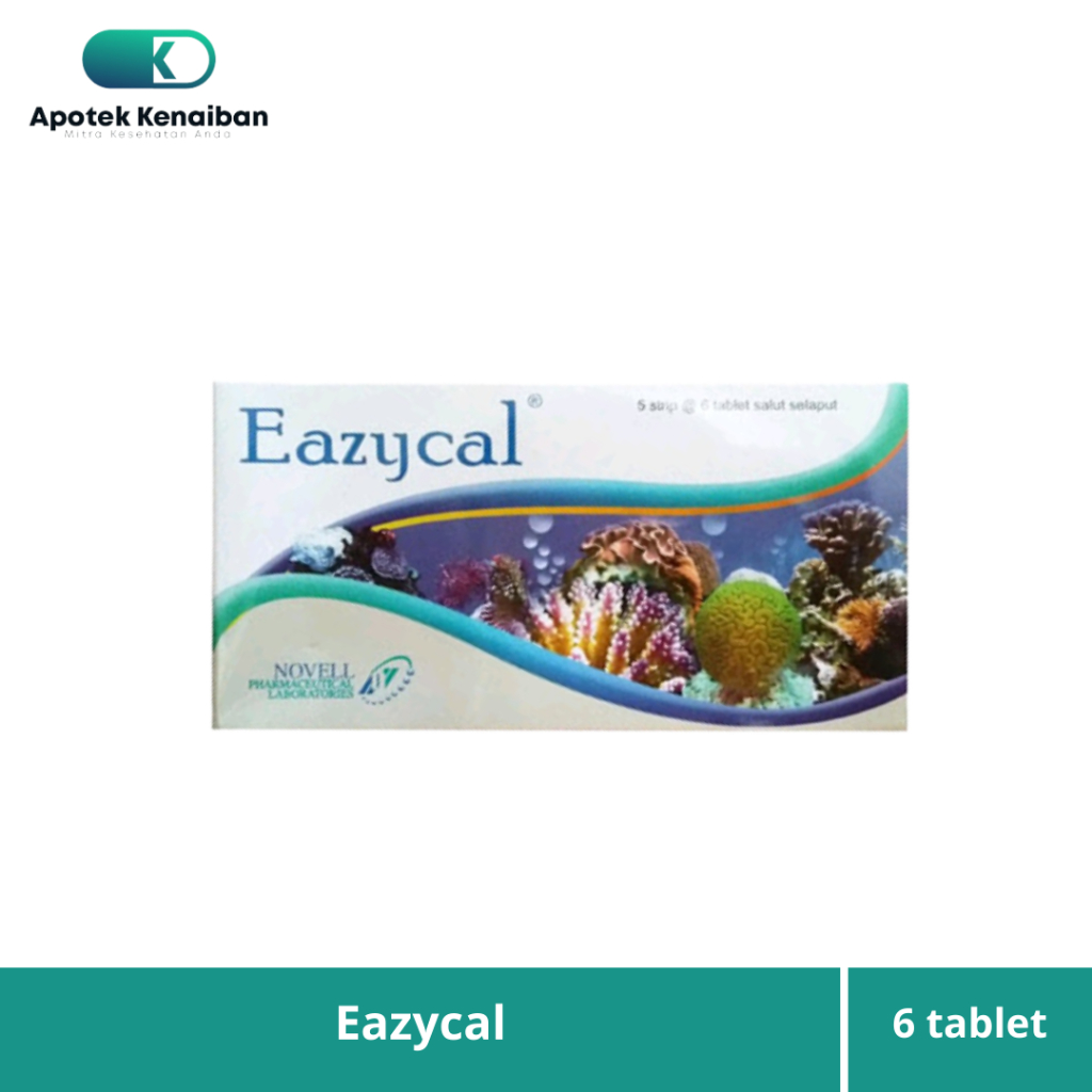 EAZYCAL STRIP 6 TABLET / SUPLEMEN KALSIUM IBU HAMIL / LANSIA