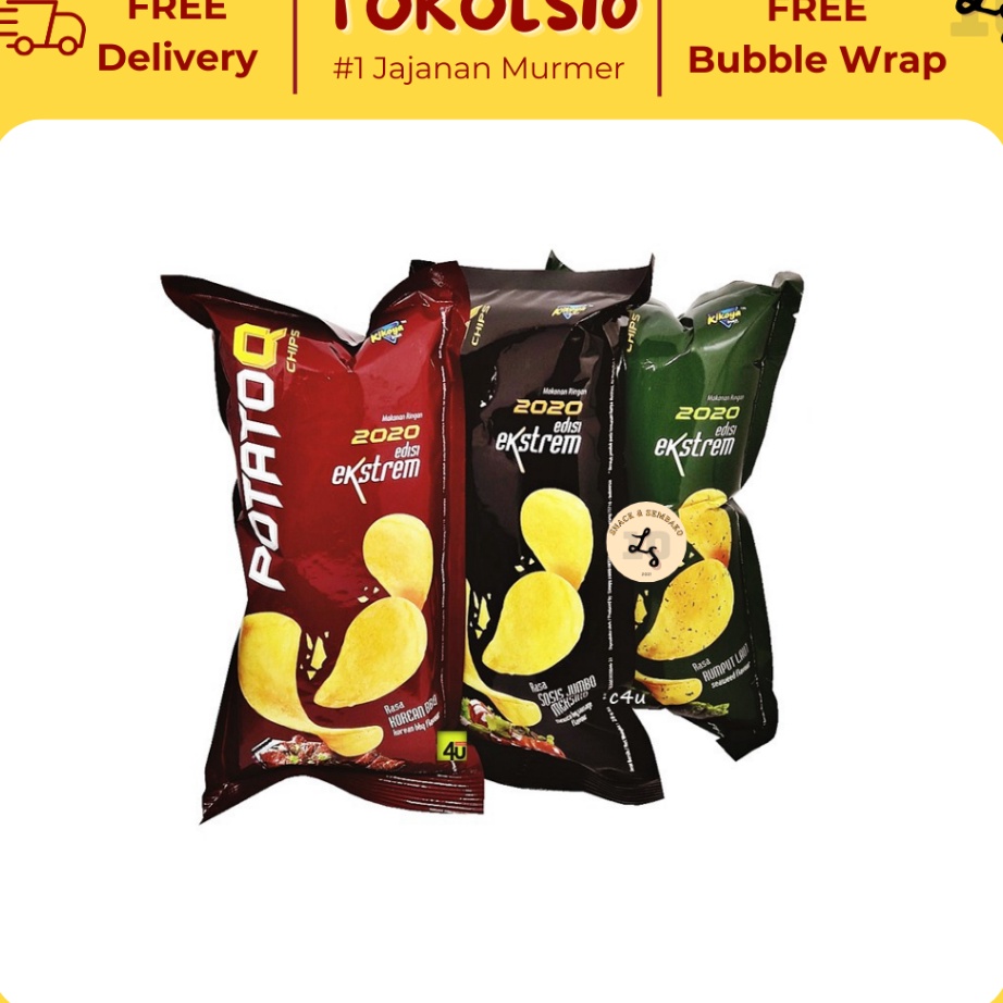 

➩↓✮≛ Potato Q Chips 1 Pack Isi 10 pcs @28gr Best