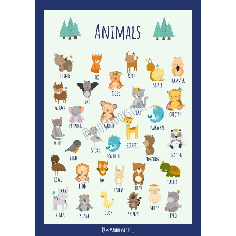 

[MBS_] ✨ POSTER HEWAN / ANIMAL POSTER / POSTER ESTETIK/ POSTER UKURAN A4