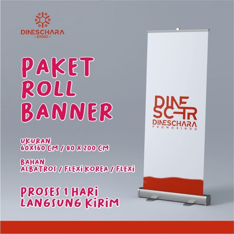 ROLL BANNER PREMIUM - CETAK ROLL UP BANNER - ROLL BANNER - BANNER - SPANDUK