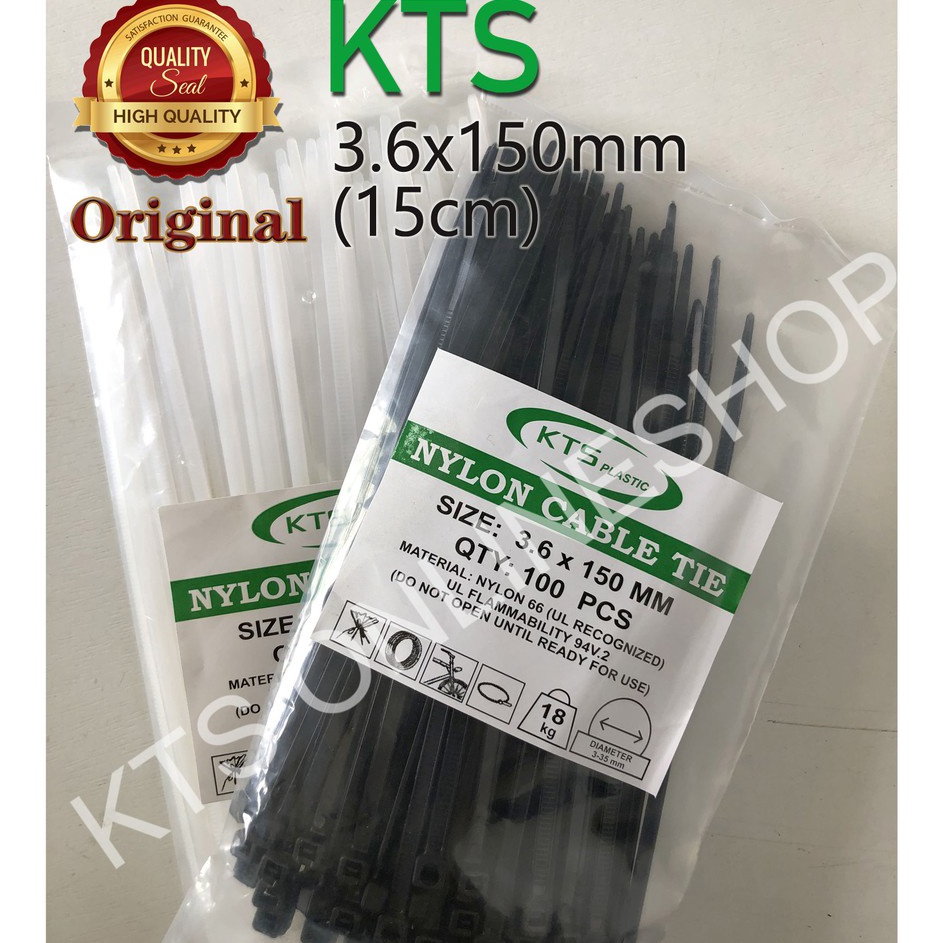 

Kirim Langsung Kabel ties 3.6x150mm Warna PUTIH/HITAM 1PACK Isi 100PCS