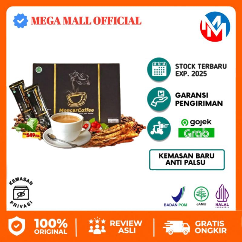 

Kopi herbal premium mncr coffee monncer 1 box 8 sachet