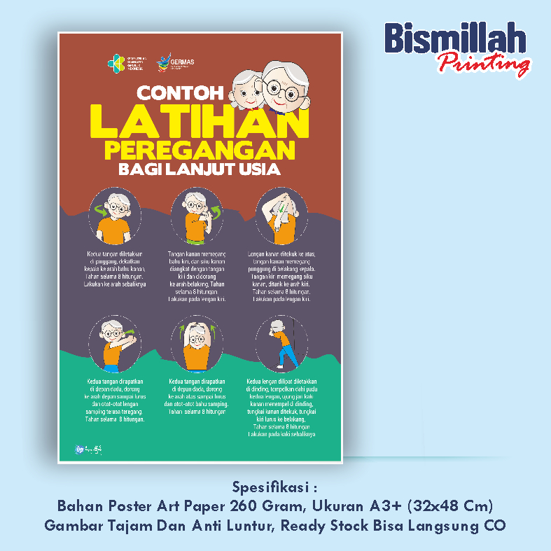 

Poster Kesehatan Contoh Latihan Peregangan Bagi Lanjut Usia