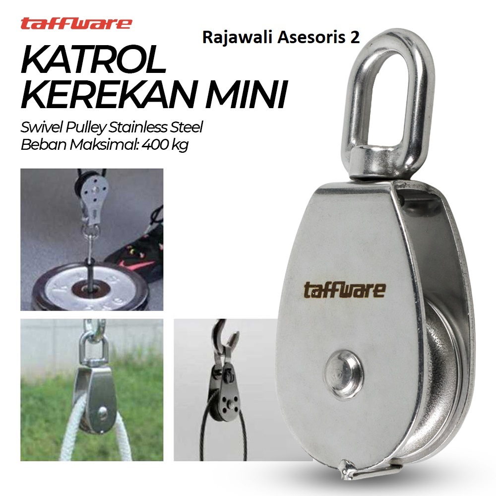 Katrol Kerekan Mini Serbaguna Swivel Pulley Stainless Steel m50
