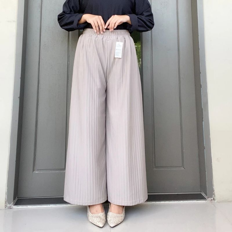 celana kulot knit kiyora premium / celana kulot long pants