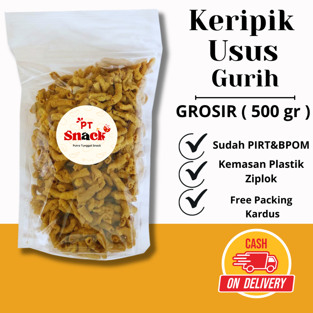 

[ PT SNACK ] Keripik usus gurih crispy 500 gr aneka cemilan camilan viral