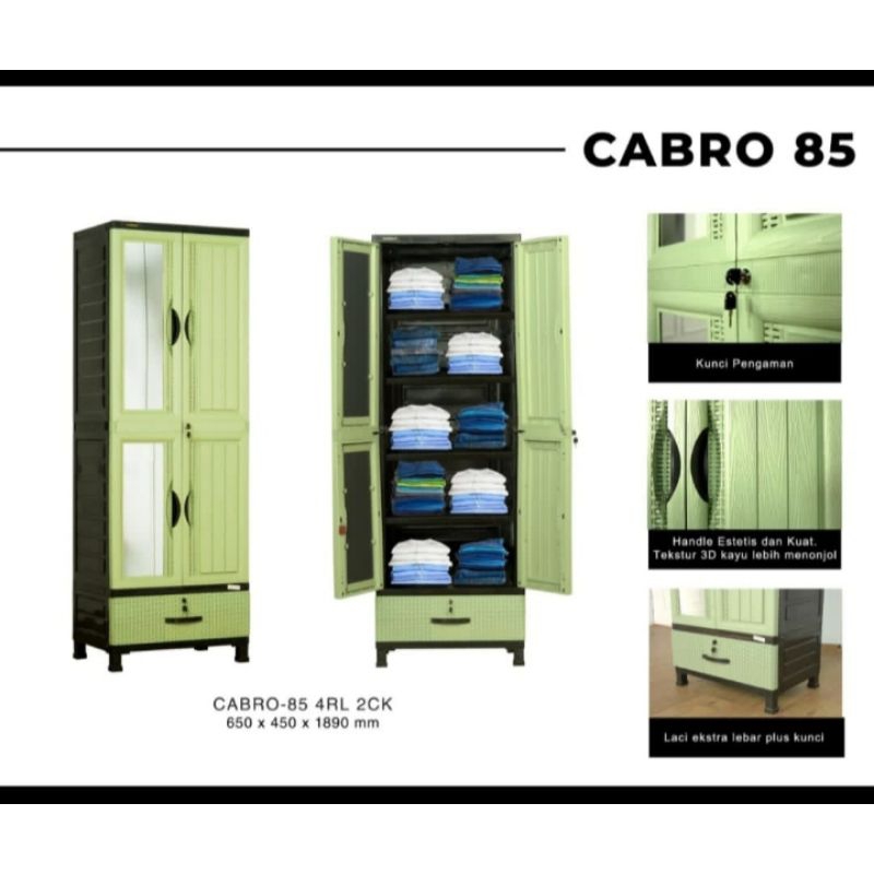 Lemari plastik napoli cabro 85