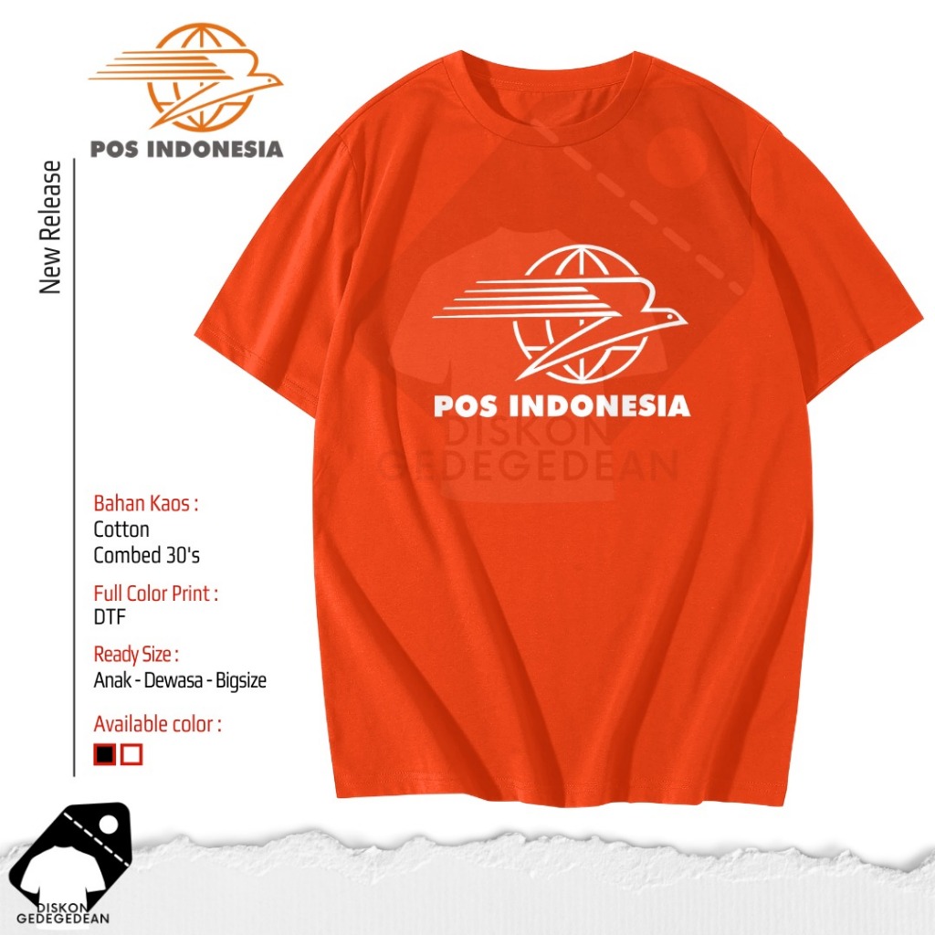 Diskongedegedean Kaos Pos Indonesia Kantor Pos Baju Tshirt Pos Kantor Pos