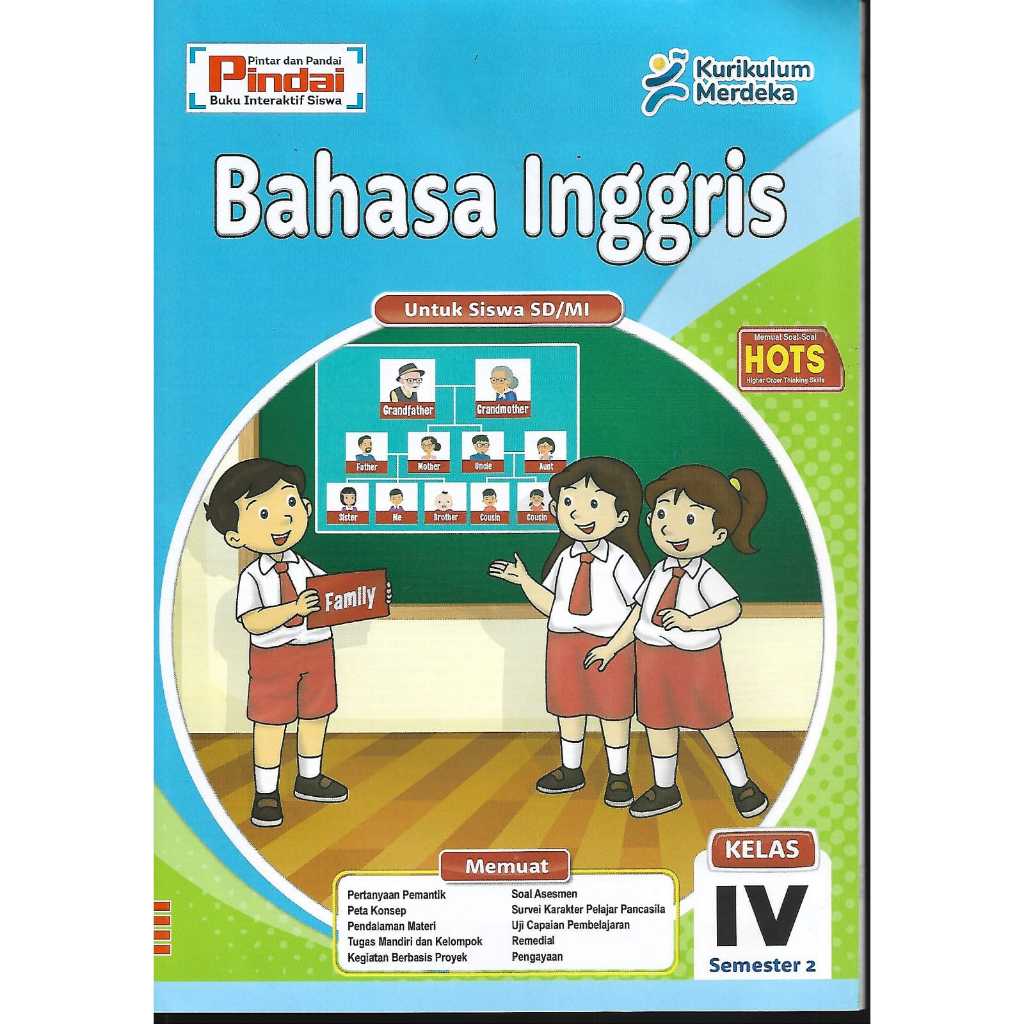 Buku LKS Bahasa Inggris kurikulum Merdeka Kelas 4 SD/MI Semester 2