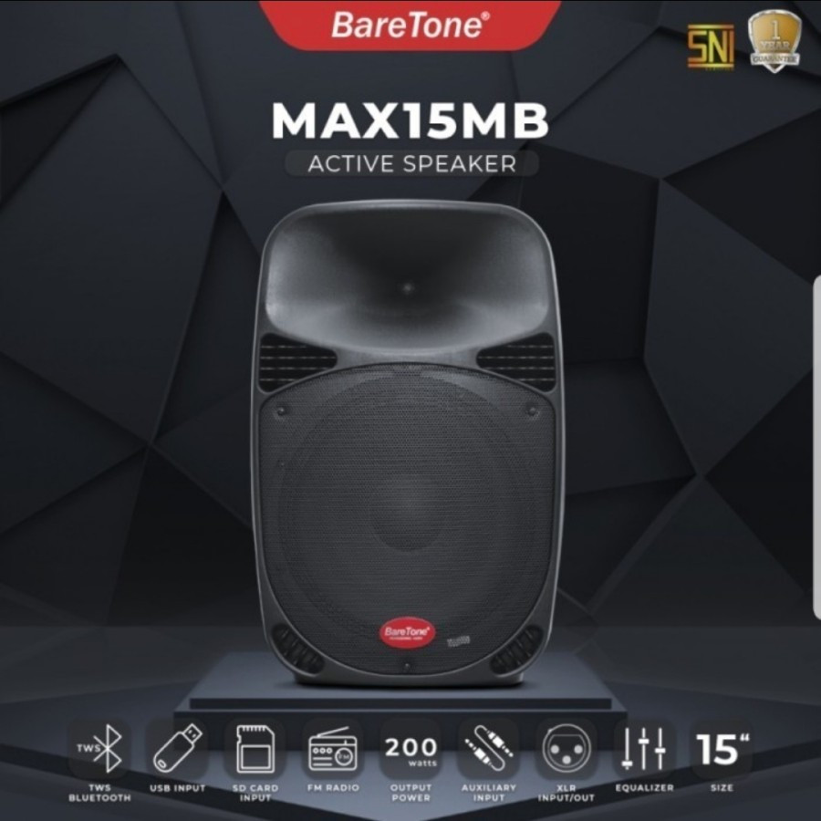 MAX15MB SPEAKER BARETONE AKTIF 15 Inch MAX15MB