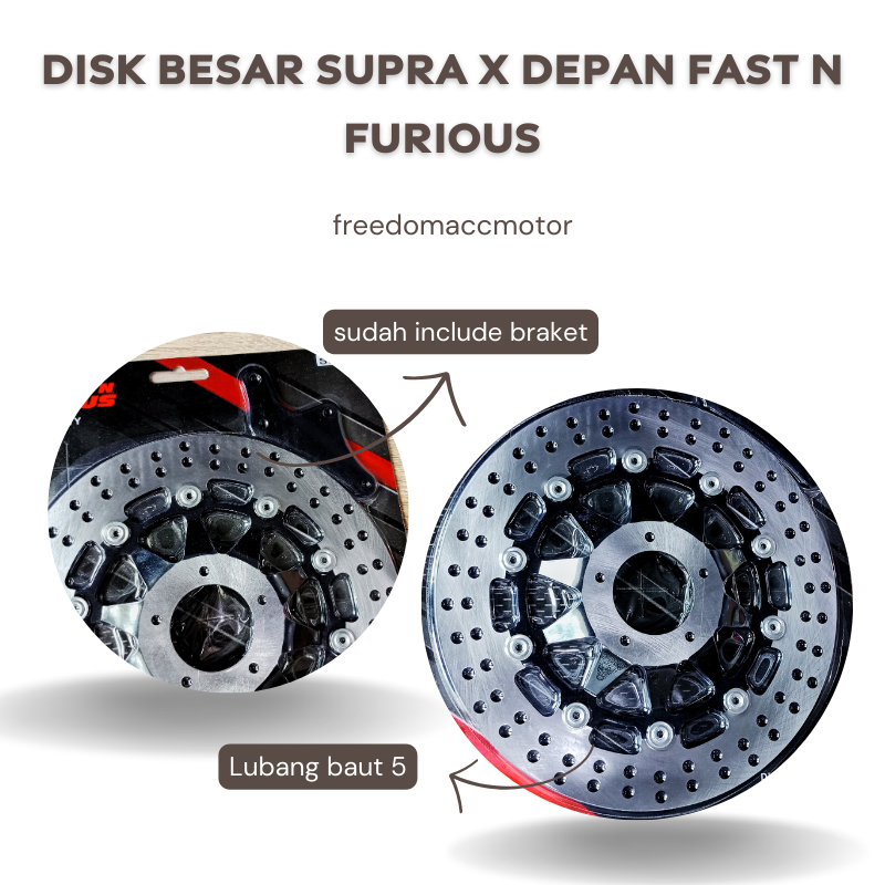 DISK PIRINGAN LEBAR 300 MM  DEPAN HONDA KARISMA, SUPRA X 125 KARBU, SUPRA FIT NEW, REVO OLD JUMBO BU