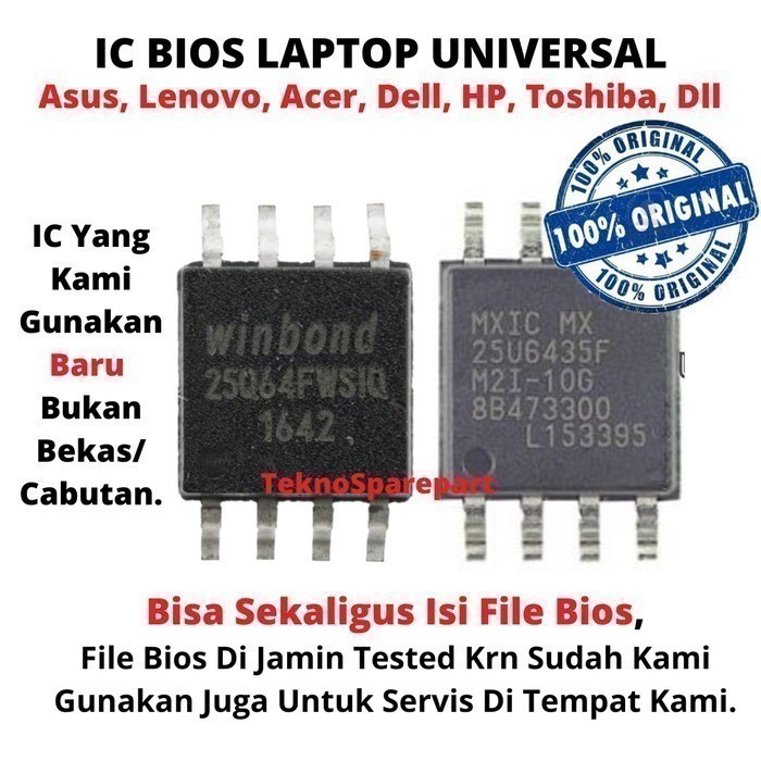 IC Bios TOSHIBA Semua Seri Sudah Terisi Firmware Tinggal Pasang