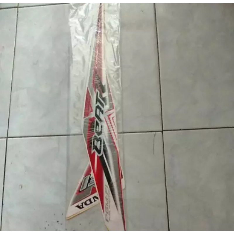 Striping Beat 2015 putih merah