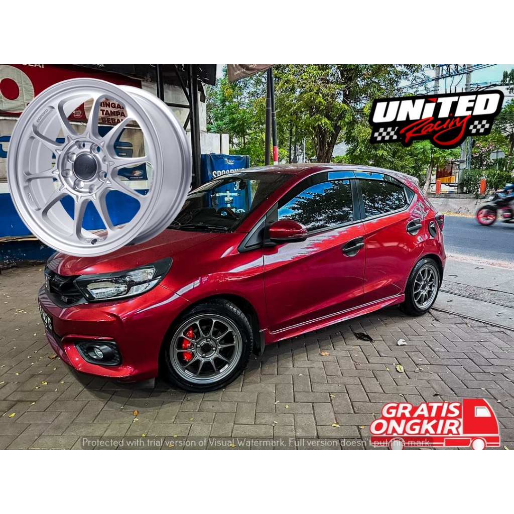 PAKETAN MURAH VELG HSR DAN BAN ACCELERA 185/55 R16 HSR DL RING 16 GREY MOBIL BRIO