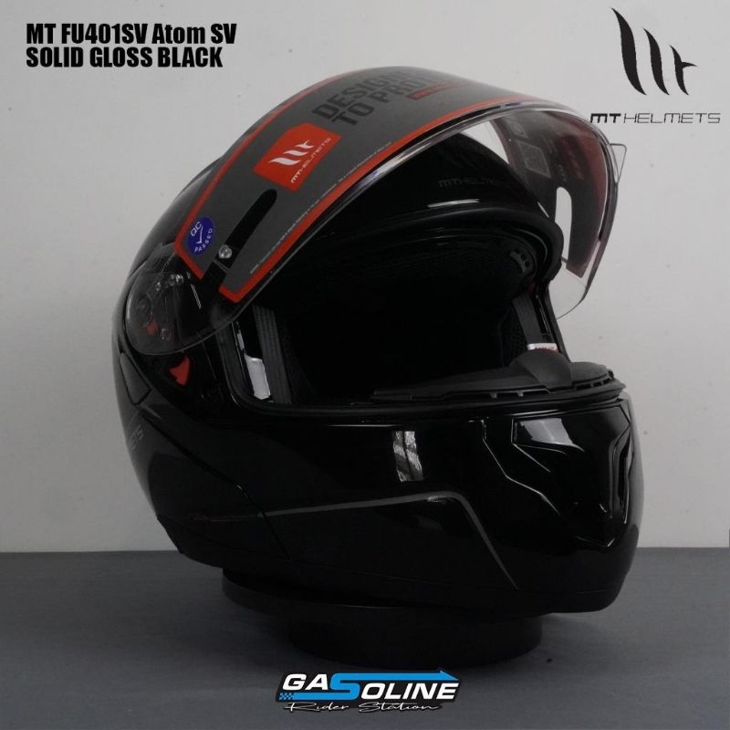 MT HELMETS MT FU401SV ATOM SV SOLID GLOSS BLACK