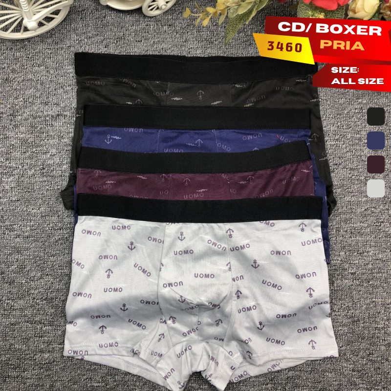 BOXER COWOK DEWASA 3460 IMPORT Celana Dalam/CD Pria Spandek Rajut