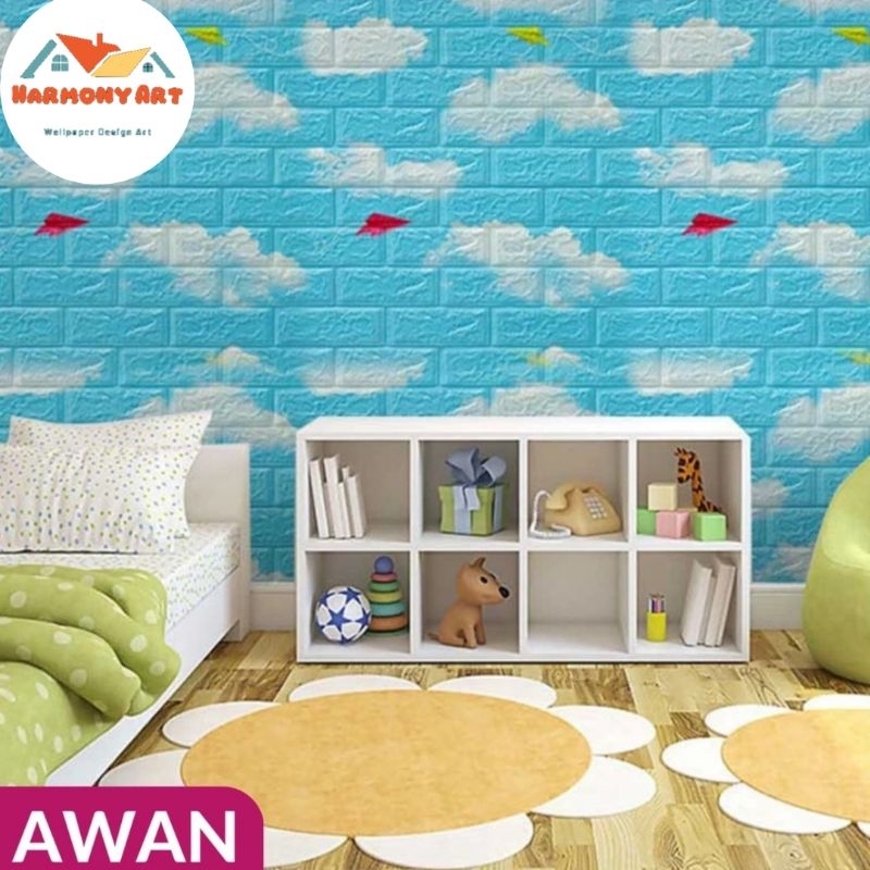 SUPER MURAH WALLPAPER DINDING 3D WALLFOAM KIDS SERIES WALLPAPER MOTIF ANAK