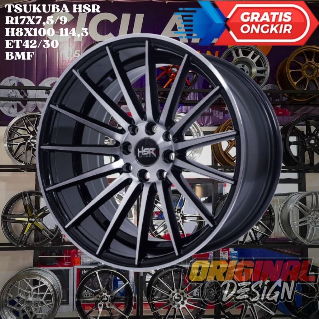 Velg Mobil Ring 17 HSR TSUKUBA R17 Untuk CITY , JAZZ , YARIS , BALENO
