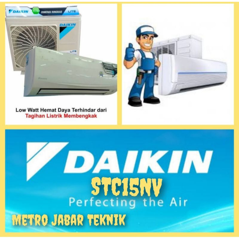 AC 1/2pk DAIKIN STC15NV Original ( FTC15NV14 + RC15NV14 ) Daikin bergaransi