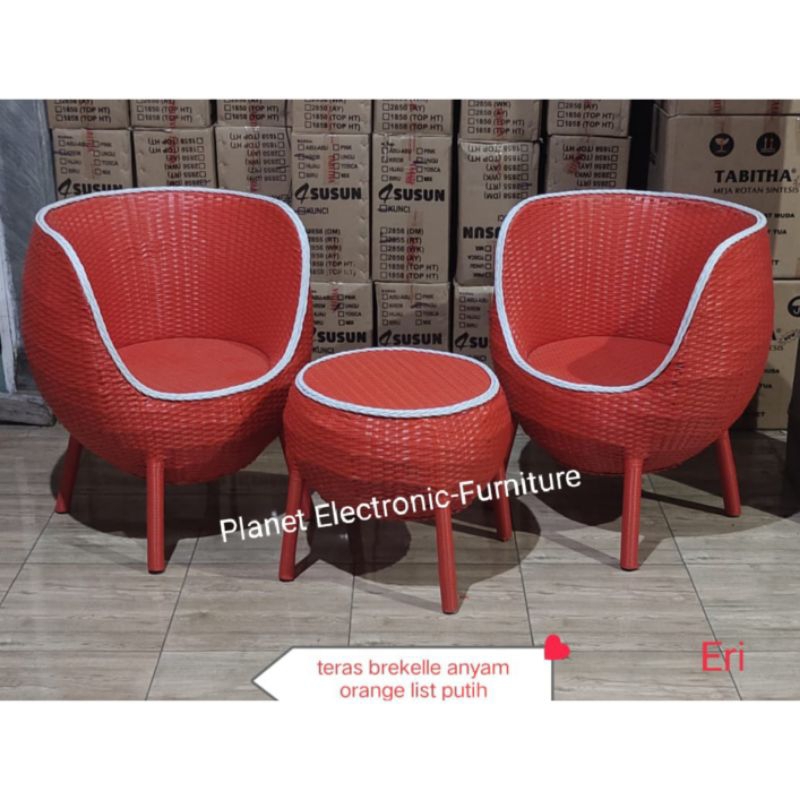 Kursi Teras Rotan sintetis kursi Etalase Kursi outdoor kursi taman kursi tamu kursi santai