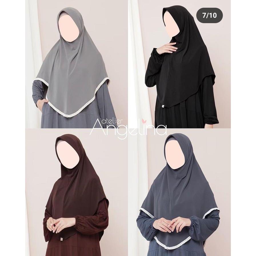DAILY KHIMAR HARDPAD ATELIER ANGELINA terbaru ,SIZE  SMLXLDaily khimar AA, khimar Atelier angelina