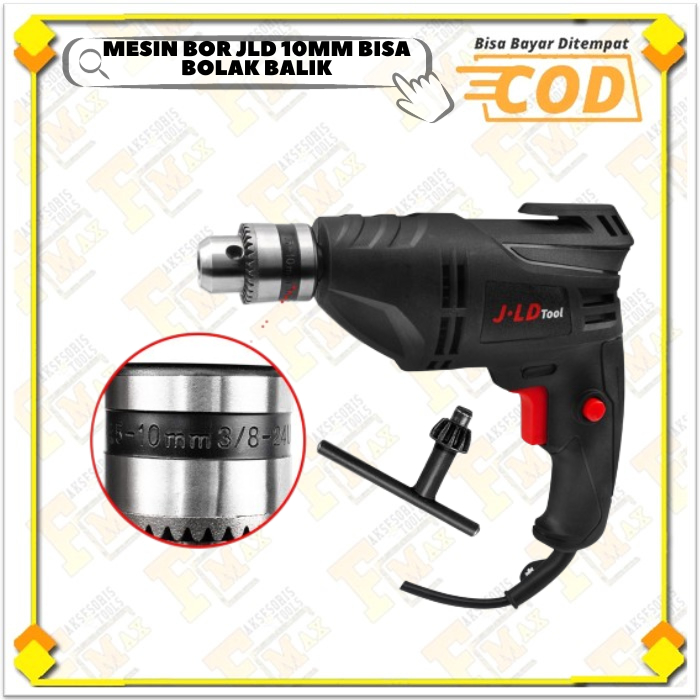 Jld tools Mesin bor listrik 10 mm mesin bor kayu kaca termurah 380 watt