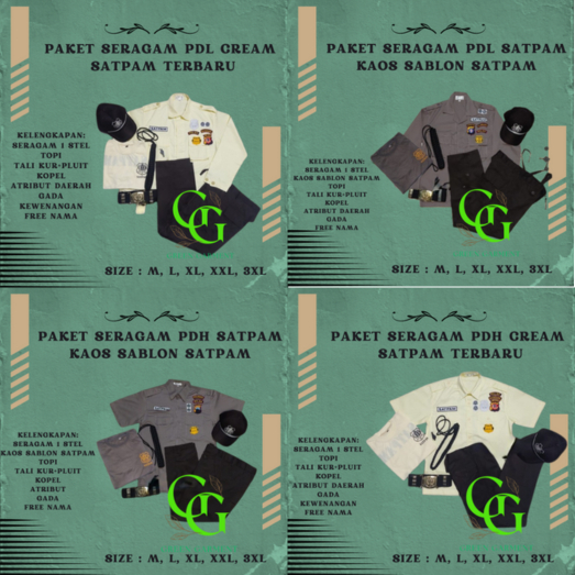 GROSIR LENGKAP MURAH Seragam security terbaru / Seragam PDH terbaru LENGKAP / Seragam Security Cokla