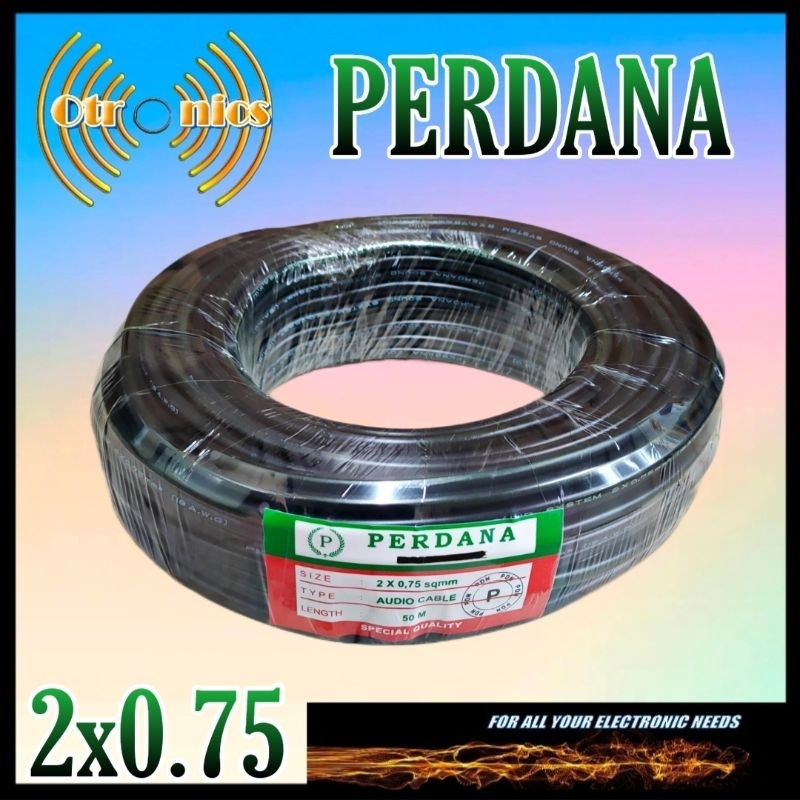 Kabel Audio Serabut 2x0.75 Perdana Kabel Listrik SERABUT 2x0.75 Meteran