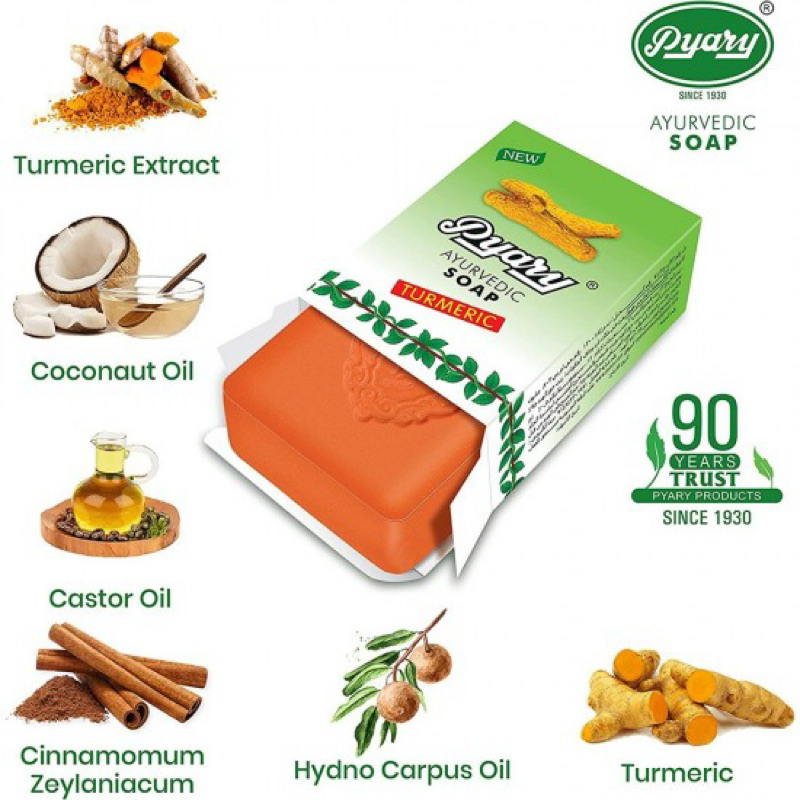 sabun PYARY Turmeric arab 100% Original Herbal Soap