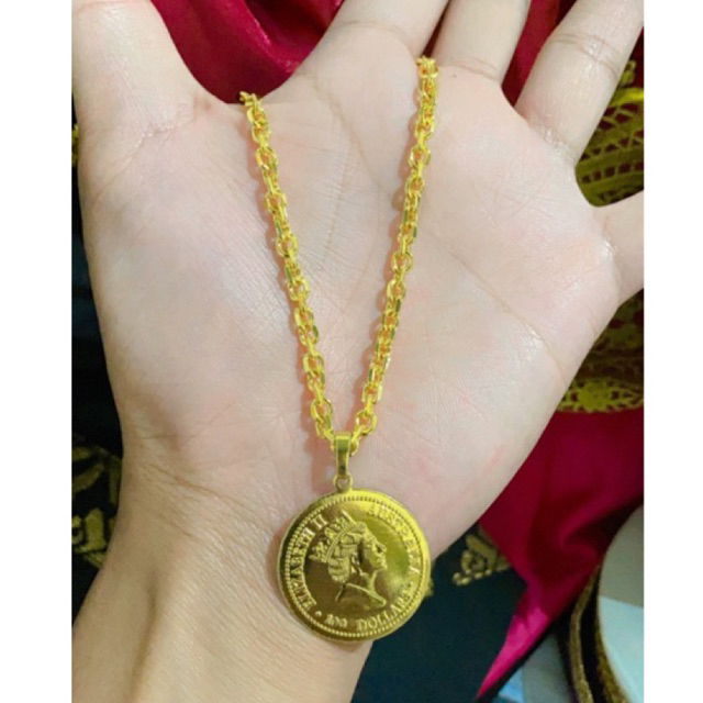 kalung rantai koin besar
