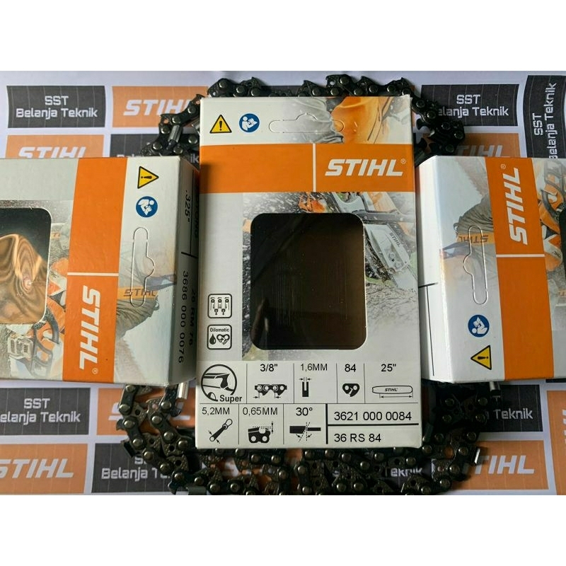 Rantai Senso STIHL Potong Super 36 RS 84. panjang bar 25" untuk MS 381-382 Original