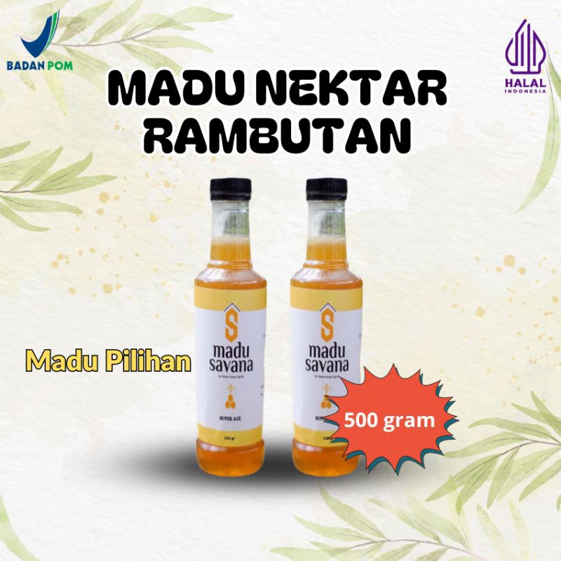 

madu savana nektar bunga rambutan 500 gram asli suler ace