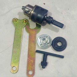 PAKET KEPALA BOR + adaptor bor ke gerinda adaptor gerinda ke bor kepala bor chuck bor