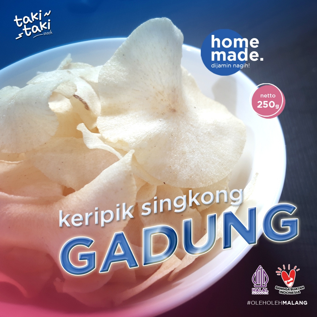 

TakiTaki Snack - Keripik Singkong Gadung Homemade Oleh-Oleh Malang