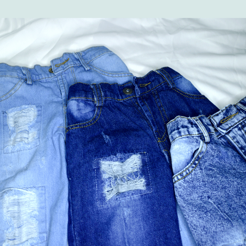 celana jeans sobek anak perempuan / ASH RIPPED JEANS Image 6