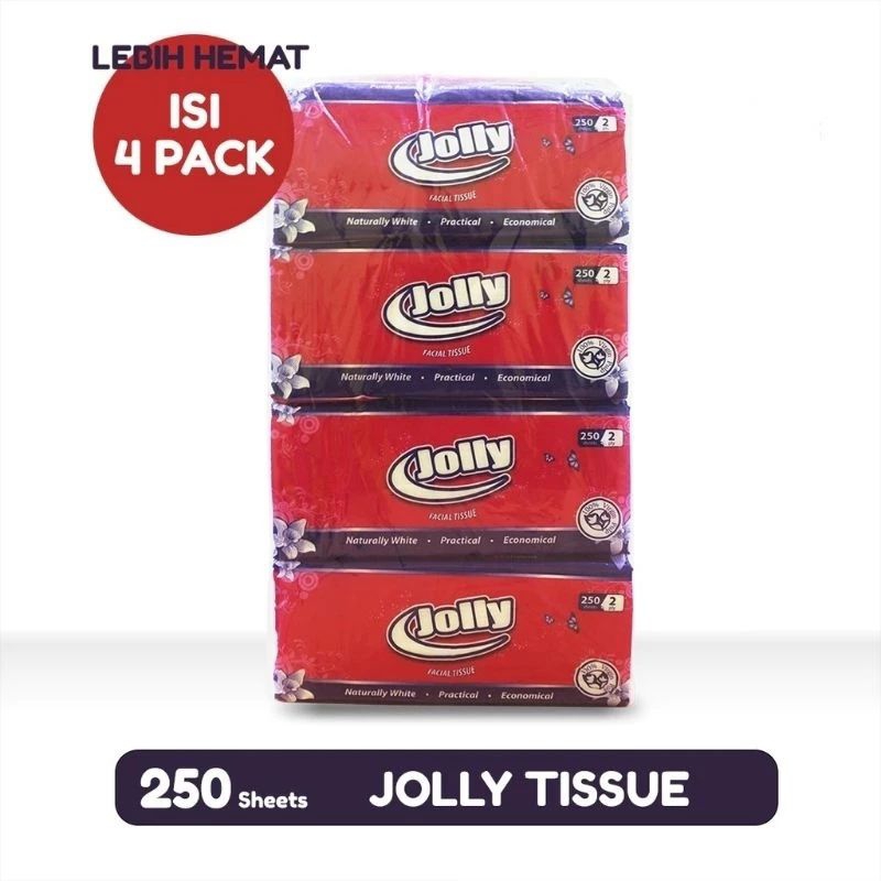 [BISA COD] Tisu Jolly 250 Sheet 2ply (isi 4pack)