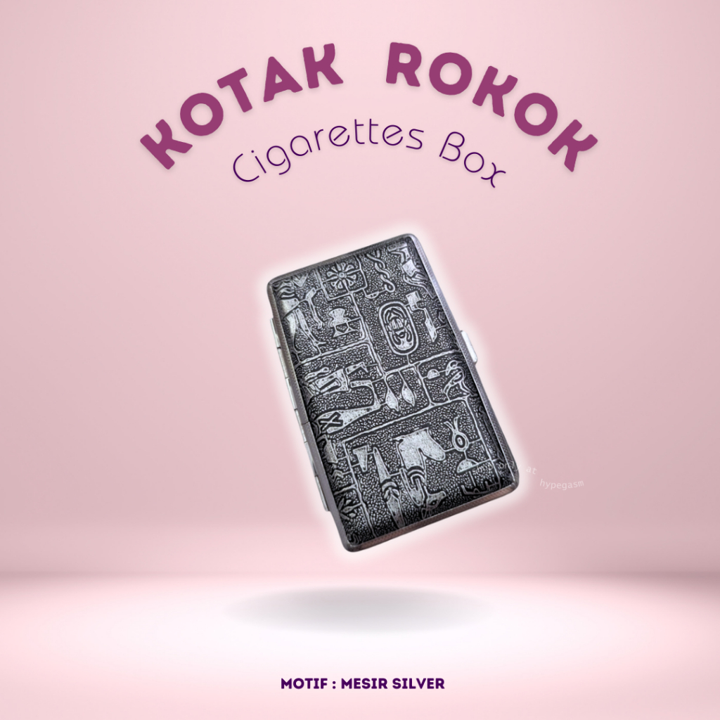 Tempat Rokok / Kotak Penyimpanan Rokok / Cigarettes Box / Wadah Rokok Tembakau Motif Mesir Kuno Unik