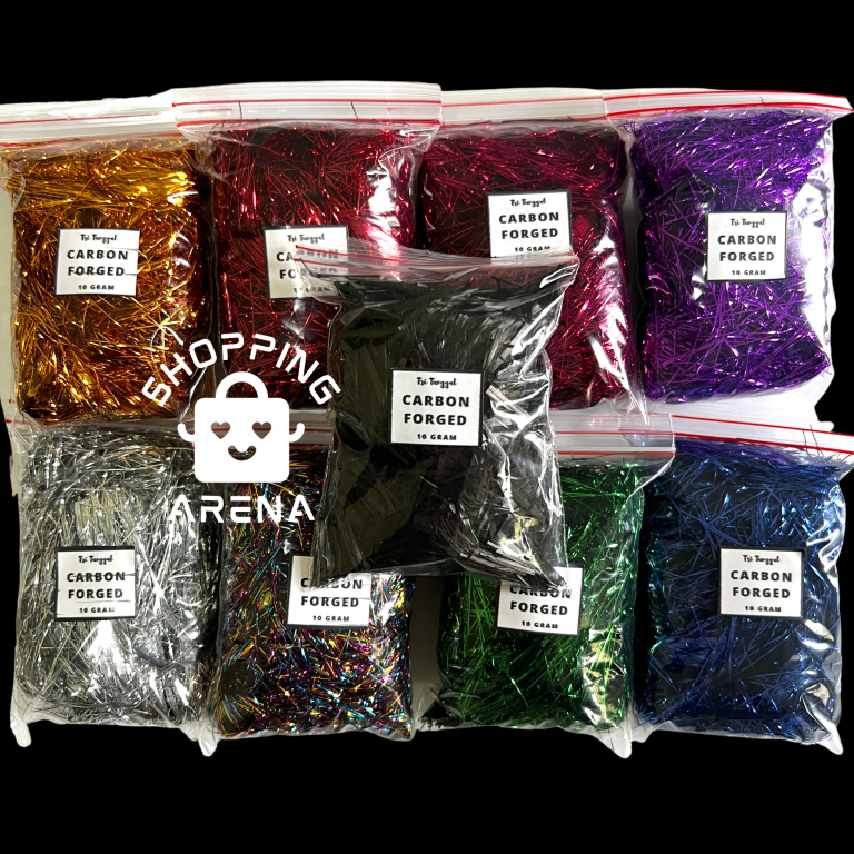 Fiber Cacahan Serat Carbon Forged Berat Isi 10 gram Warna Warni Karbon Kevlar Chopped Serat Premium 