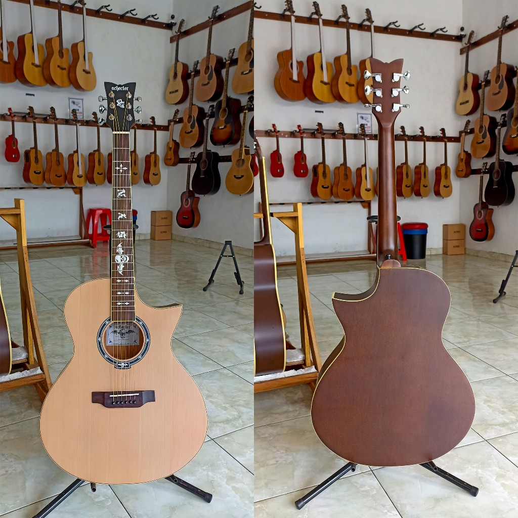 Gitar Schecter Akustik Elektrik EQ 7545R Natural Doff