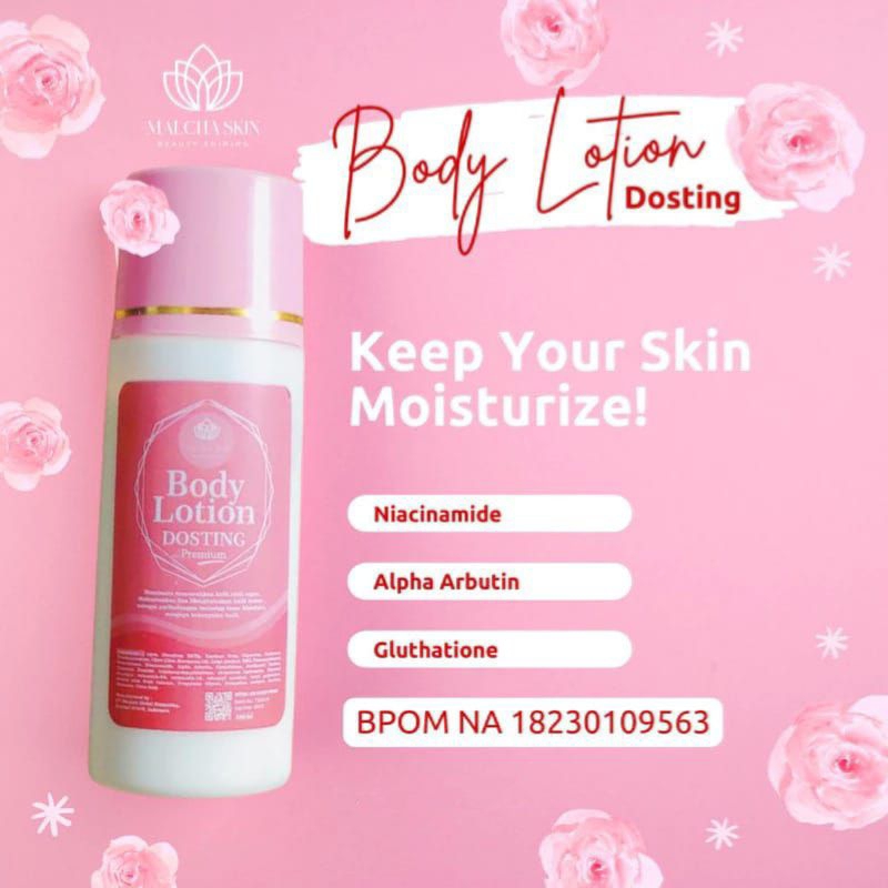 MALCHA SKIN HANDBODY DOSTING (Lotion pemutih) ORIGINAL BPOM