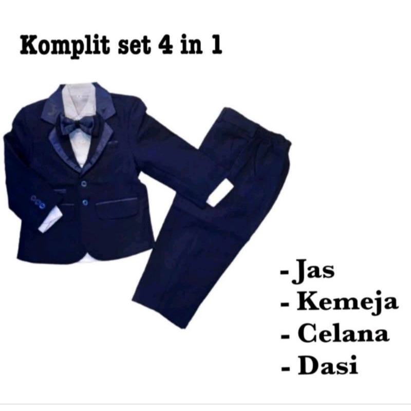 Jas Anak Laki-Laki Setelan Jas Tuxedo Umur 1-15 Tahun