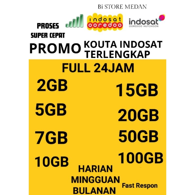PROMO KOUTA INDOSAT 100GB BULANAN MURAH