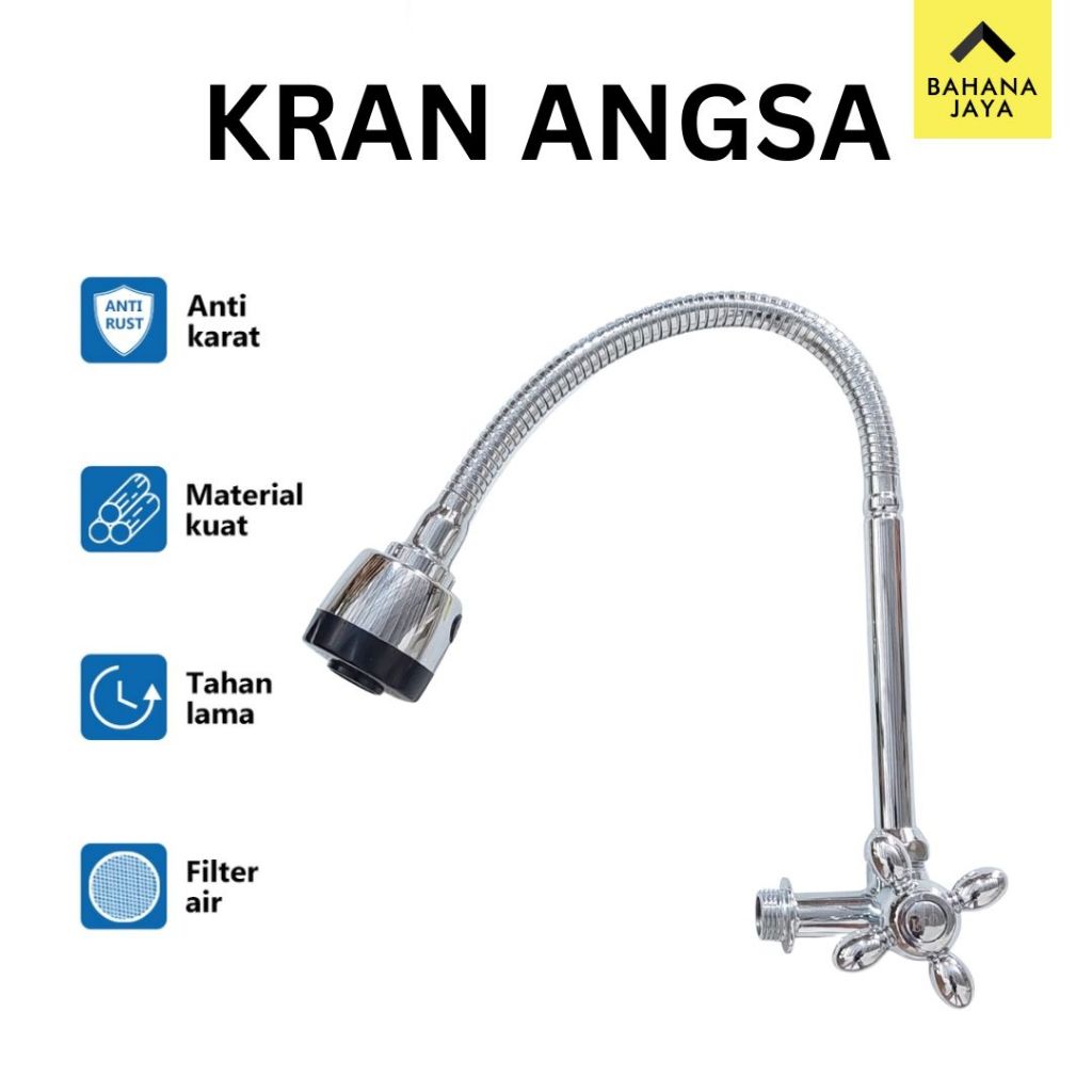 KRAN ANGSA PIPA MEJA CHROME / KRAN AIR CUCI PIRING STAINLESS / KRAN DAPUR/KERAN AIR CUCI TANGAN KRAN