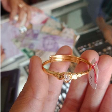 Gelang Bayi Emas Asli Gelang Anak Emas Asli Gelang Ongsrotan Untuk Bayi Gelang Bangle Anak Gelang