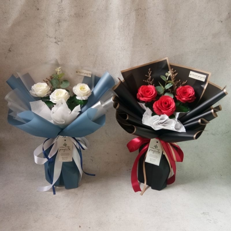 Buket Bunga Mawar 3 / Buket Mawar Artificial / Rose Artificial