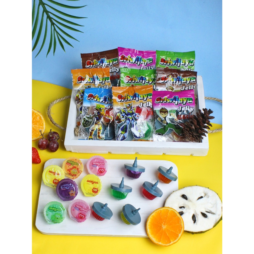 

Jeli Agar Aneka Rasa Buah - Gangsing 200g - 20 Pcs @10g