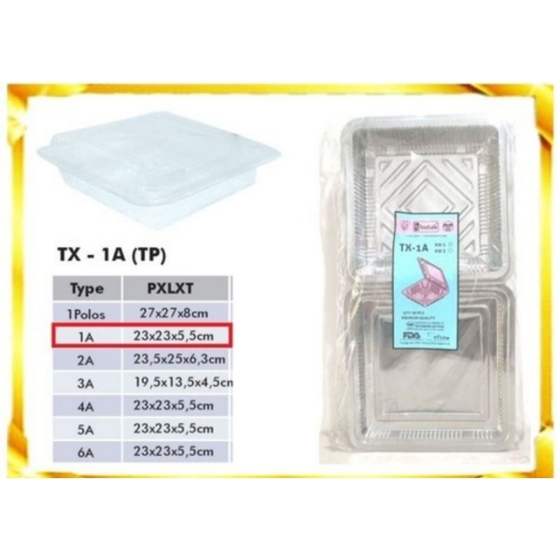 RB Mika Kue TX-1A Gajah - Mika Box TX 1A - ISI 50 PCS