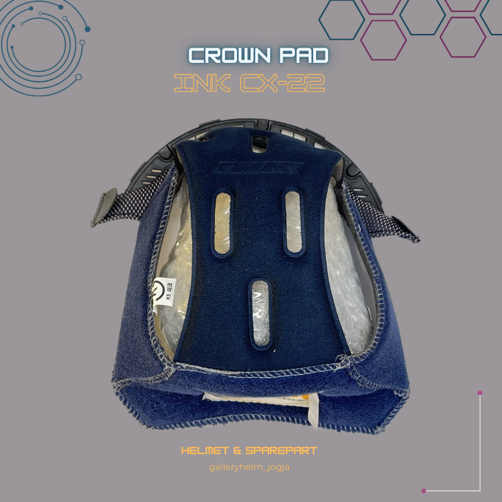 INK CX22 - Crown Pad / INK CX 22 Crownpad / busa atas helm cx 22 / original sparepart 100%